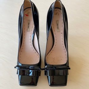 Miu Miu Black Patent Leather Shoes